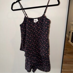 Princess Polly Romper Size 8 Black Red Floral Ditsy Print Straps Sleeveless